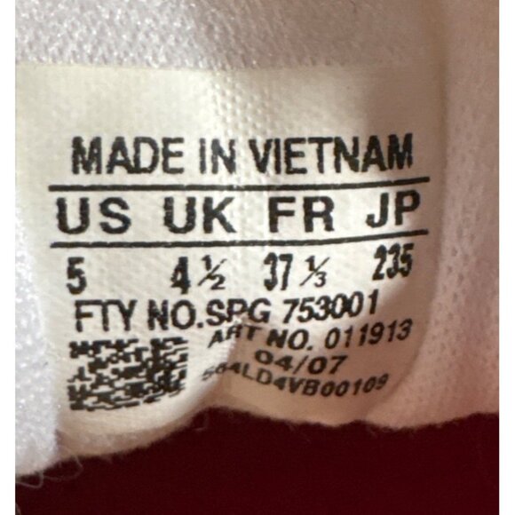 Adidas Womens Size 5 Indoor Soccer Shoes Red & White Leather #753001 - Picture 6 of 13